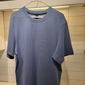 lululemon Zeroed In Short-Sleeve Shirt - Men's Medium - Blue/Washed Denim